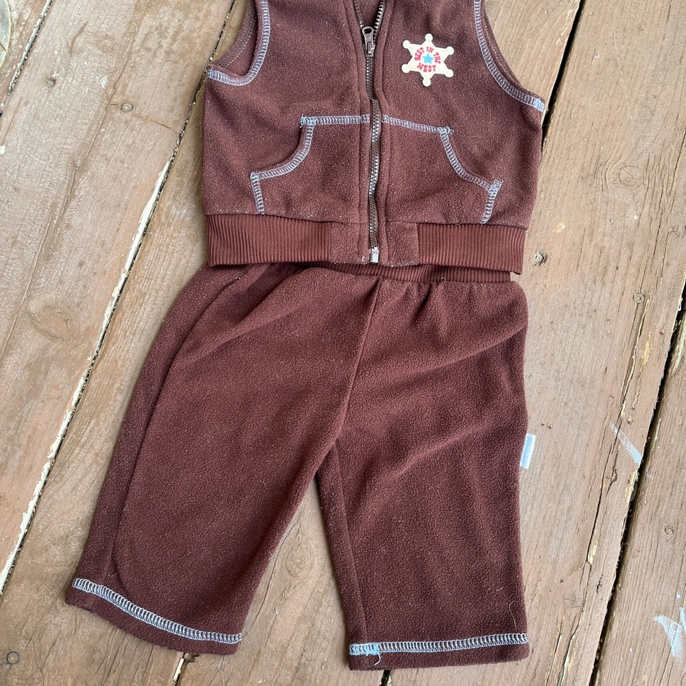 Baby Boy Cowboy Hoodie and Pants Set